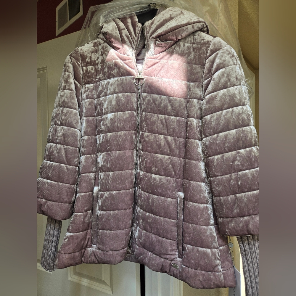 DKNY Sport Metallic Puffer Jacket, Size M